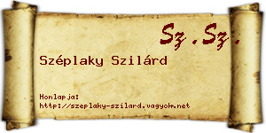 Széplaky Szilárd névjegykártya